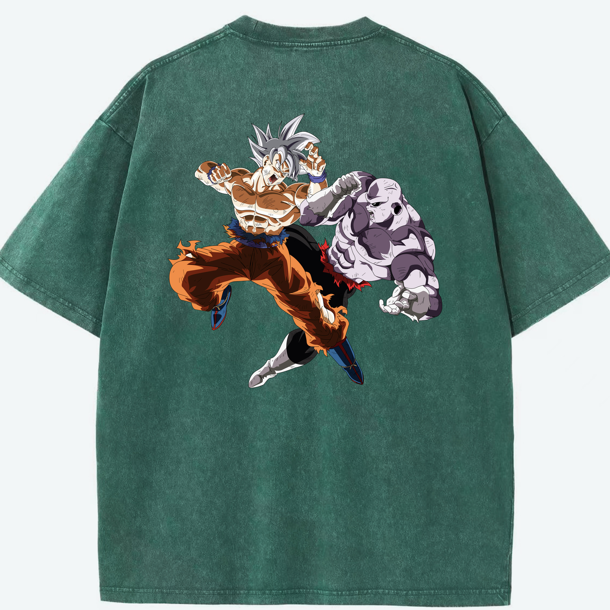（画像用） ドラゴンボール 孫悟空（そん ごくう）Son Goku カカロット DRAGON BALL Kakarotto 綿100% ヴィンテージ風 半袖Tシャツ（背面プリント）